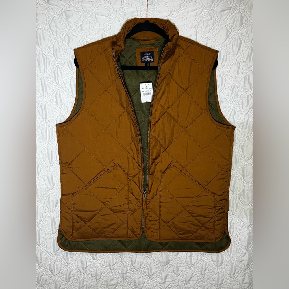 New JCREW Rust Brown Vest (men’s medium)